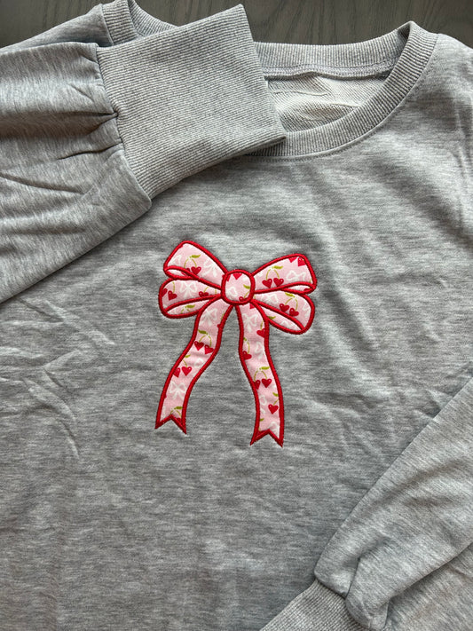 Cherry Bow Crewneck Shirt
