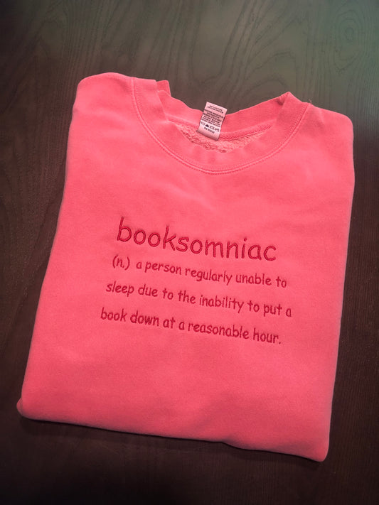 BOOKSOMNIAC CREWNECK (PINK) - SIZE L