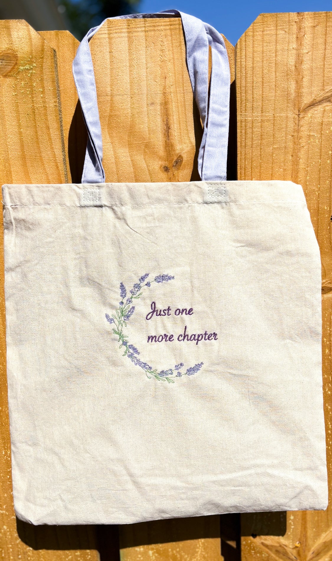 "Just One More Chapter" Tote Bag