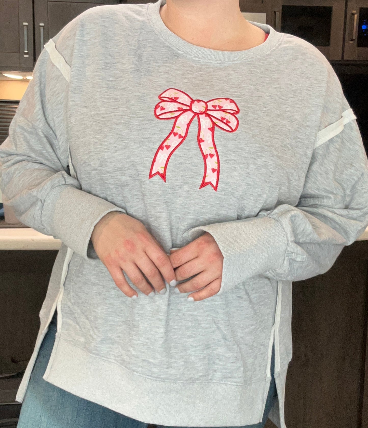 Cherry Bow Crewneck Shirt