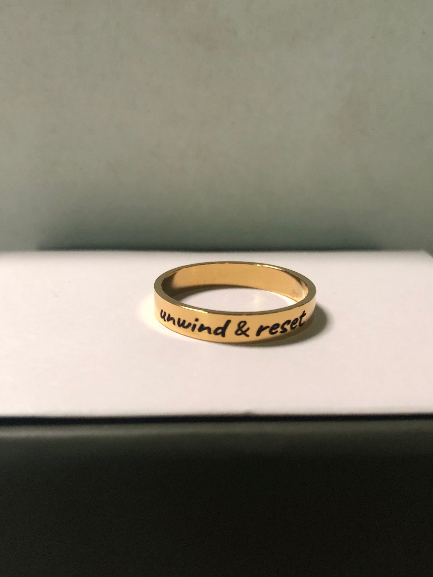 "Unwind & Reset" Ring