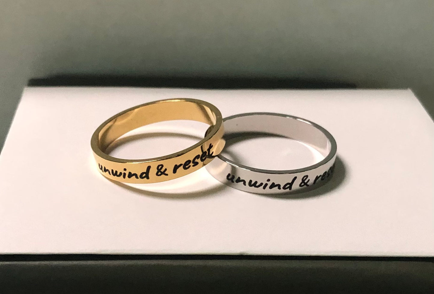 "Unwind & Reset" Ring