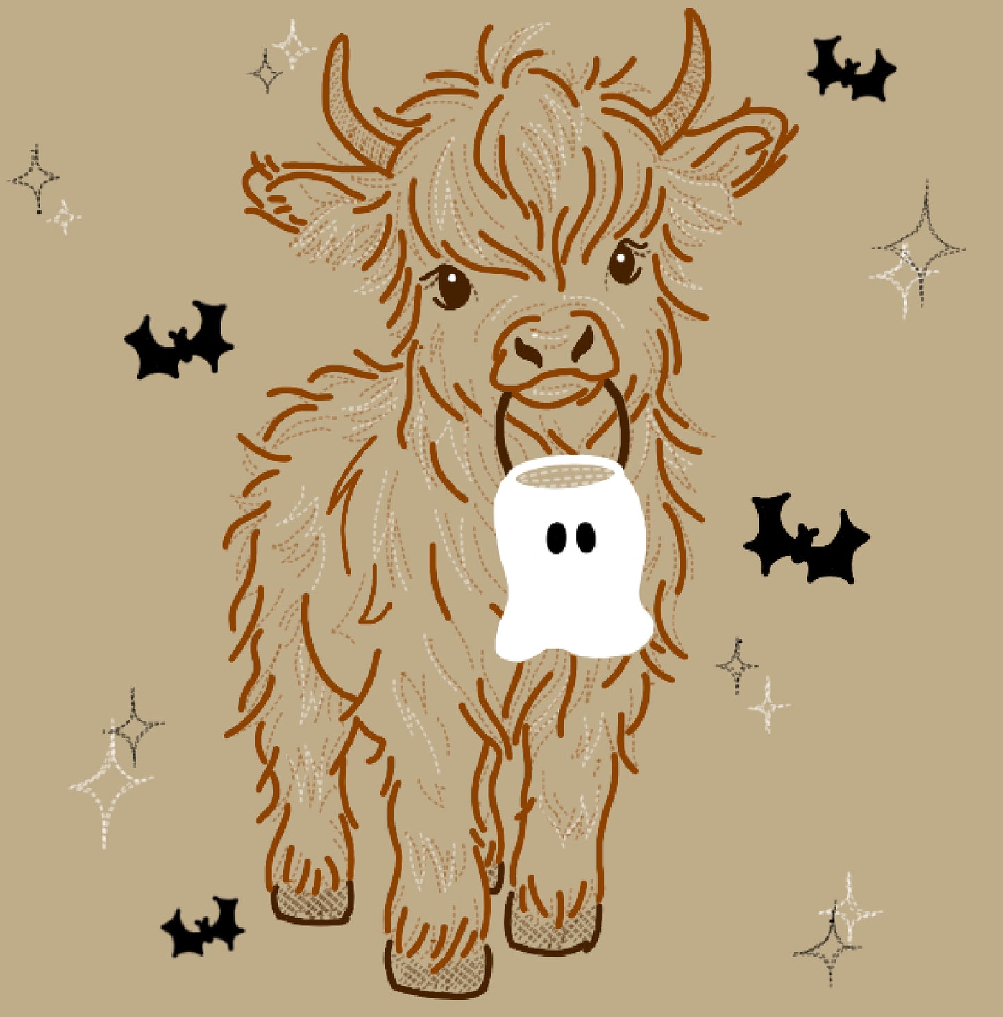 Spooky Cow Quarter-Zip